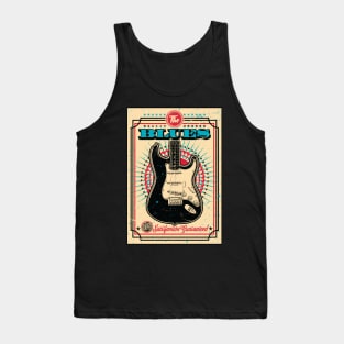 The Blues Vintage Style Guitar - TAN Tank Top